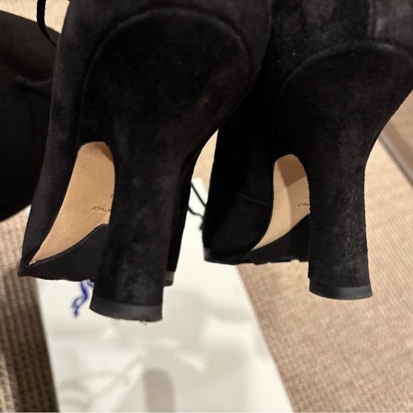 Burberry Black Suede Lace-Up Ankle Boots - Picture 5 of 7